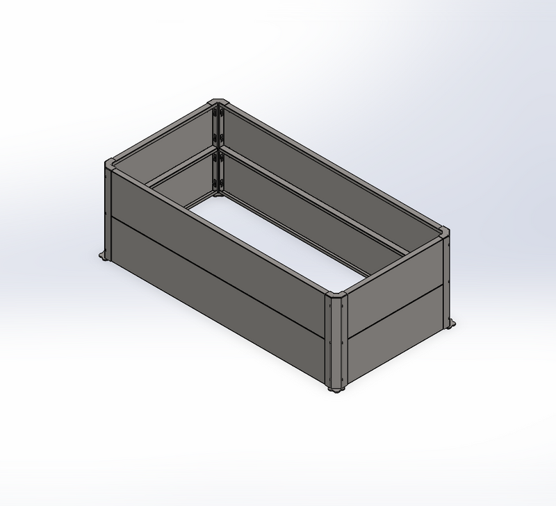 24" x 48" Raised Garden Bed
